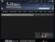 Tablet Screenshot of loonygarage.com